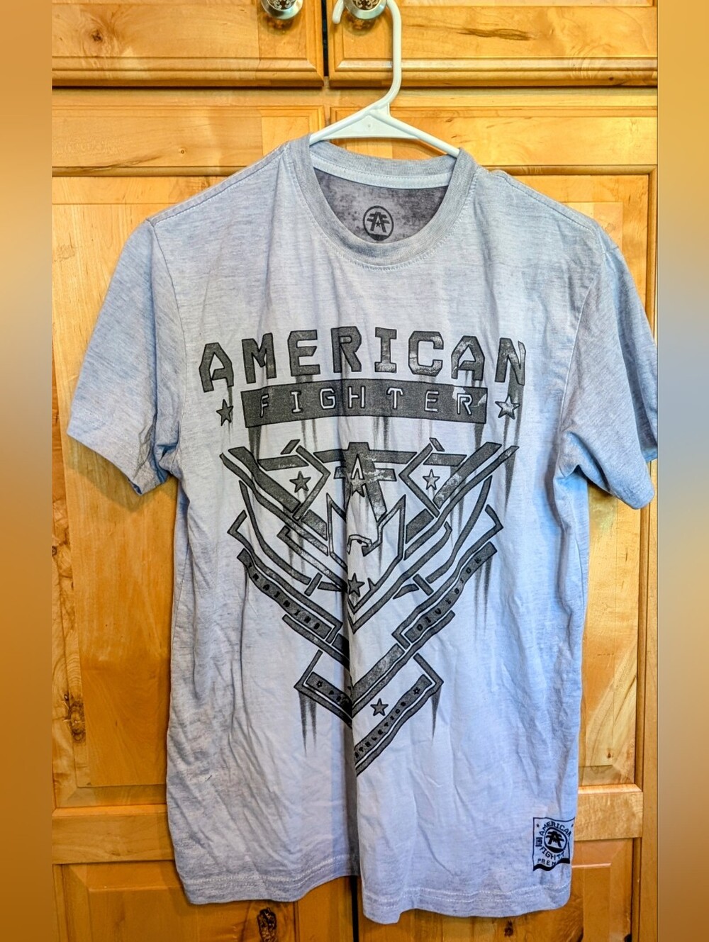 American Fighter Light Grey Short Sleeve Graphic Tee